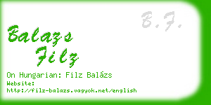 balazs filz business card